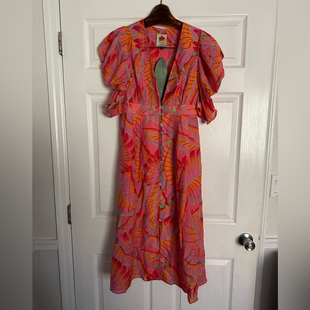 NWT FARM RIO MIDI DRESS